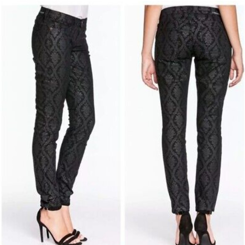(8)🆕️💥Reitman's💥 Black Jacquard/Brocade Print Straight Leg Jeans👖W15"× L38"